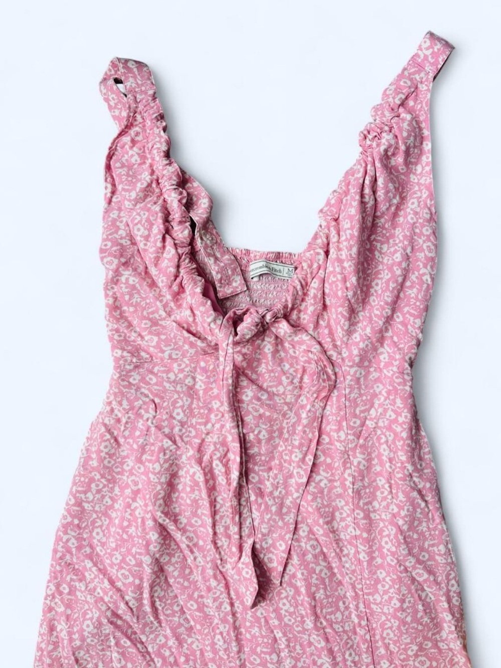 Abercrombie & Fitch Pink Women's Dress - Soft Floral Look - Picture 6 of 8